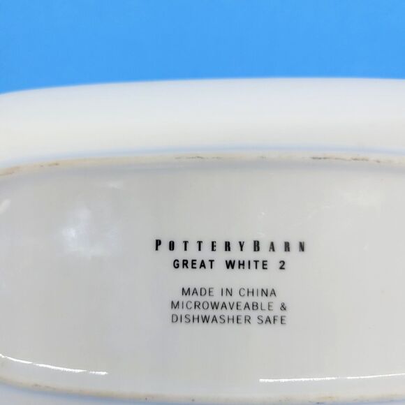 Pottery Barn Great White 2  Covered Butter Dish - Picture 9 of 10